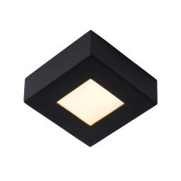 Brice 11 plafondlamp LED badkamer IP44 vierkant zwart