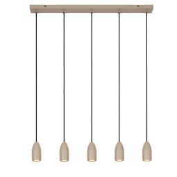 Evora 5 cluster hanglamp lineair taupe