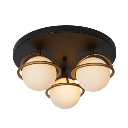 Isobel 3 plafondlamp Ø38 badkamer IP44 zwart