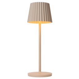 Justine tafellamp LED oplaadbaar buiten IP54 beige