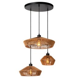 Yunkai cluster 3 hanglamp rond naturel