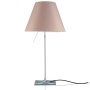 Costanza tafellamp telescopisch met dimmer aluminium/Soft Skin