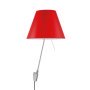 Costanza wandlamp met aan-/uitschakelaar aluminium body, kap primary red