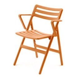 Folding Air-Chair tuinstoel met armleuning oranje