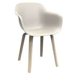 Substance Wood Armchair stoel naturel onderstel wit