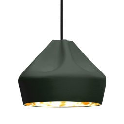 Pleat Box 24 hanglamp Ø21 donkergroen/goud