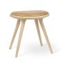 Low Stool kruk naturel eik, naturel leer