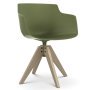 Flow Slim Color VN Oak stoel gebleekt, groen