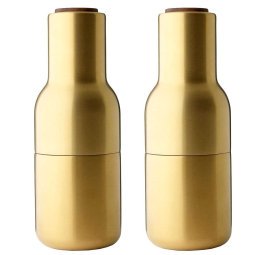 Bottle Grinder peper- en zoutmolen Brushed Brass walnoot