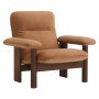 Brasilia fauteuil donker eiken Dunes Camel 21004