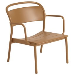Linear Steel fauteuil Burnt Orange