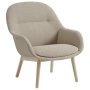 Fiber lounge armchair wood Ecriture 240, eiken onderstel