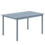 Linear Steel tuintafel 140x75 Pale Blue