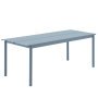 Linear Steel tuintafel 200x75 Pale Blue