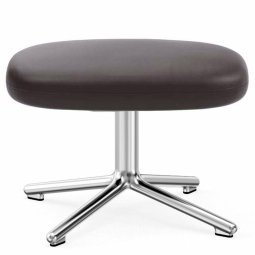 Era Footstool Swivel voetenbank met aluminium onderstel, Ultra Leather 41589