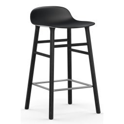 Form Barstool barkruk 65cm met zwart onderstel zwart