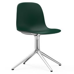 Form Chair Swivel stoel met aluminium onderstel, groen