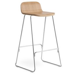 Just Barstool barkruk met rugleuning 75 cm naturel