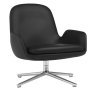 Era Low fauteuil alu swivel Ultra Leather Black