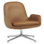 Era Low fauteuil alu swivel Ultra Leather Brandy