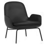 Era Low fauteuil zwart staal Ultra Leather Black