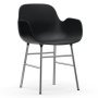 Form Armchair stoel met verchroomd onderstel zwart