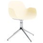 Form Armchair Swivel stoel met aluminium onderstel creme