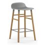 Form Barstool barkruk 65cm met eiken onderstel grijs