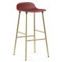 Form Barstool barkruk 75cm met messing onderstel rood