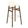 Form Barstool barkruk 75cm met walnoten onderstel creme