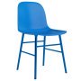 Form Chair stoel met stalen onderstel felblauw