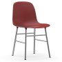 Form Chair stoel met verchroomd onderstel rood