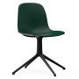 Form Chair Swivel stoel met zwart onderstel, groen
