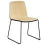 Just Chair stoel met zwart onderstel essen, zwarte afwerking