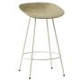 Mat Barstool barkruk 65cm Seaweed Cream Steel