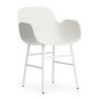 Form Armchair stoel met stalen onderstel wit