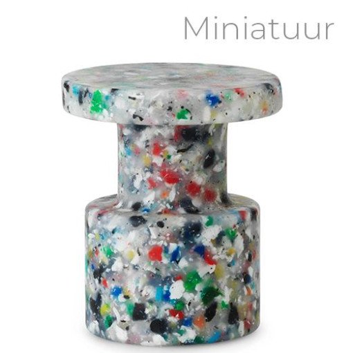 Bit Stool miniatuur wit/multi