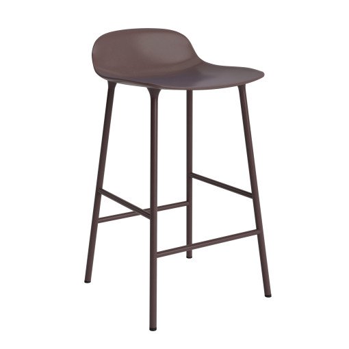 Form Barstool barkruk 65 cm met stalen onderstel bruin