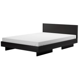 Zians bed met hoofdbord 160x200 eiken zwart