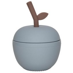 Apple drinkfles siliconen Dusty Blue