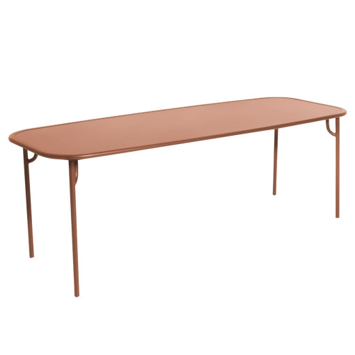 Week-end tuintafel 220x85 met dicht blad Terracotta