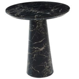 Marble Look disc tafel 70 zwart
