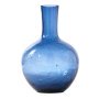 Crackled Glass Ball Body vaas L donkerblauw