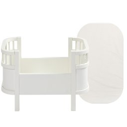 The Sebra poppenbed speelgoed classic white incl matras