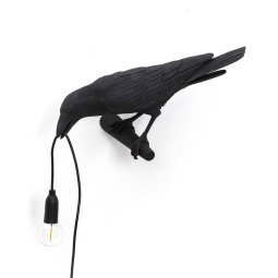 Bird Looking wandlamp links zwart