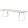 Minium tafel 350 whitewash wit onderstel