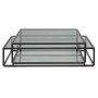 Tangled square salontafel zwart gerookt glas