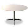 TE 06 Tafel HPL wit, chroom/zwart onderstel