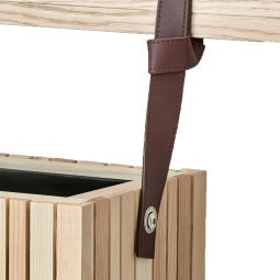 HoldON straps voor hangende plantenbak leer, bruin 38cm