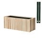 GrowWIDE balkon plantenbak, natural ash, fabric groen 38cm